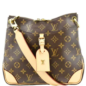 LOUIS VUITTON Odeon PM Monogram Canvas Crossbody Bag Natural