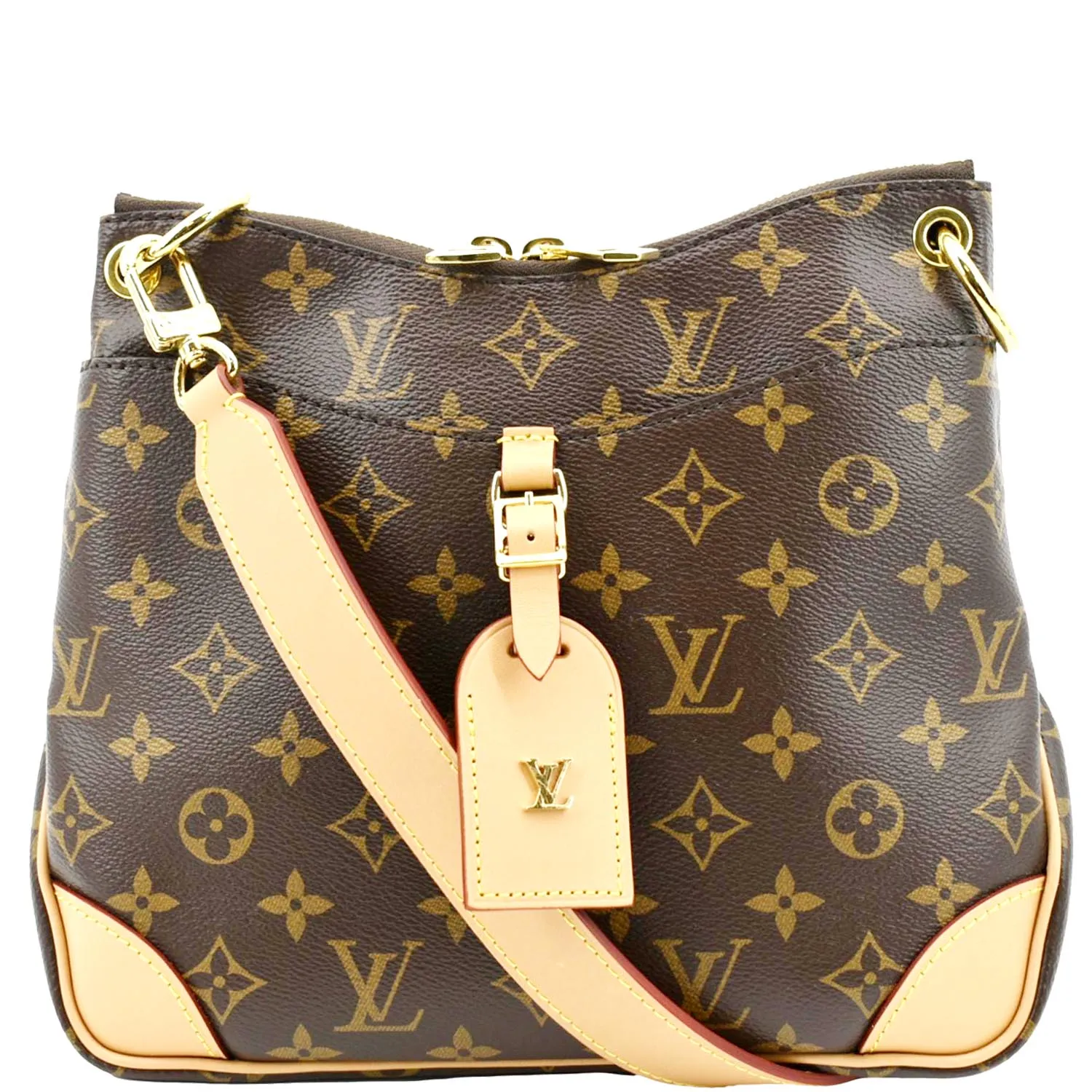 LOUIS VUITTON Odeon PM Monogram Canvas Crossbody Bag Natural