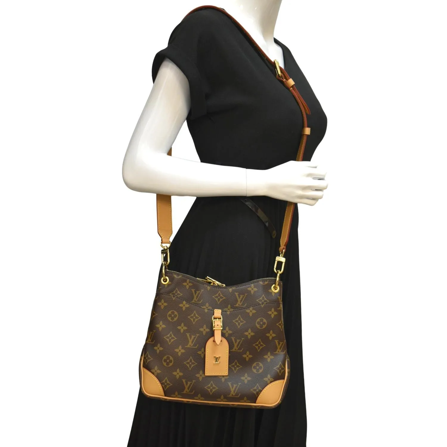 LOUIS VUITTON Odeon PM Monogram Canvas Crossbody Bag Natural