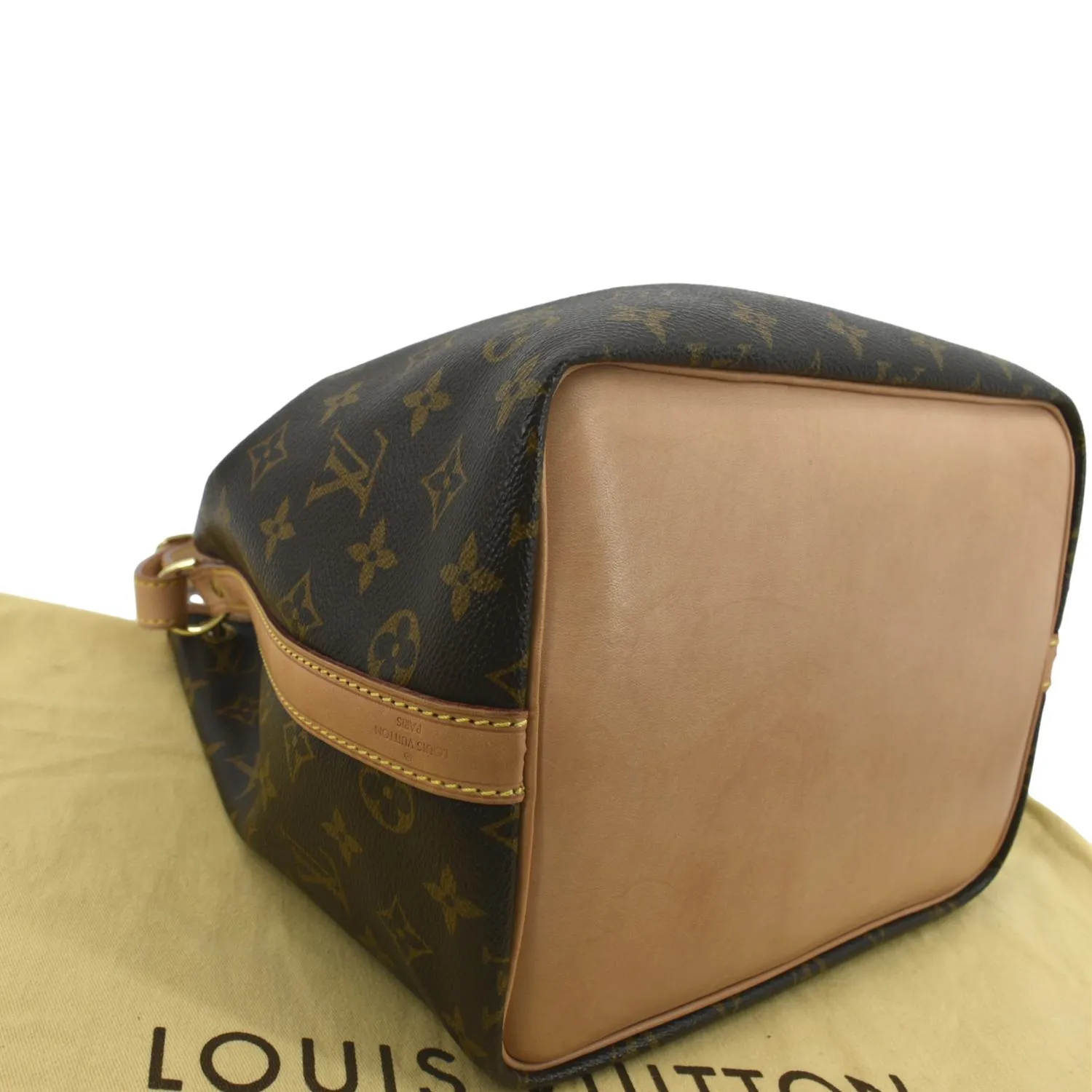 LOUIS VUITTON Petit Noe Monogram Canvas Shoulder Bag Brown