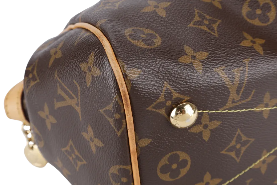 LOUIS VUITTON TIVOLI BROWN COWHIDE LEATHER HANDBAG GOLD HARDWARE NO DUST COVER