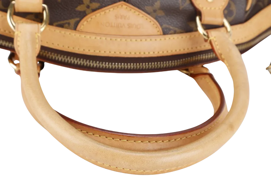 LOUIS VUITTON TIVOLI BROWN COWHIDE LEATHER HANDBAG GOLD HARDWARE NO DUST COVER
