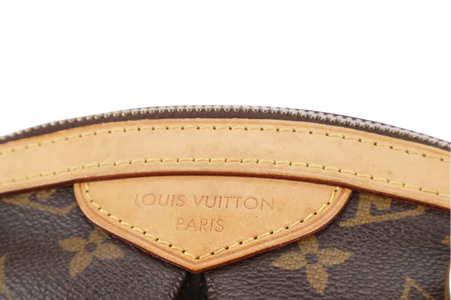 LOUIS VUITTON TIVOLI BROWN COWHIDE LEATHER HANDBAG GOLD HARDWARE NO DUST COVER