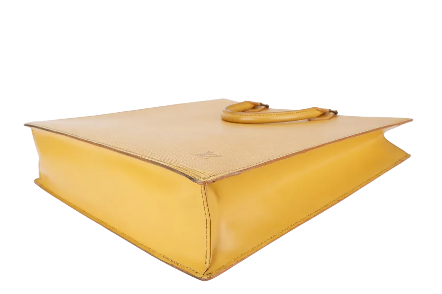LOUIS VUITTON VINTAGE SAC PLAT(MI0916) MUSTARD YELLOW EPI LEATHER GOLD HARDWARE NO DUST COVER