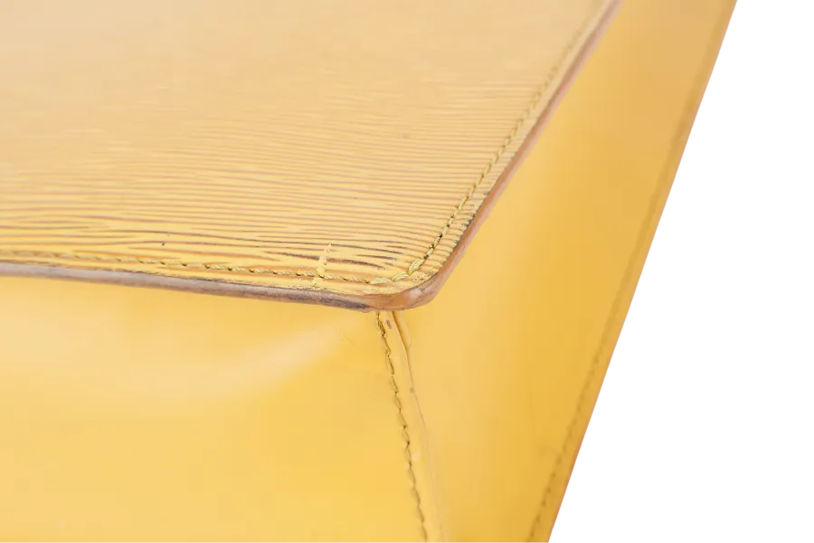 LOUIS VUITTON VINTAGE SAC PLAT(MI0916) MUSTARD YELLOW EPI LEATHER GOLD HARDWARE NO DUST COVER