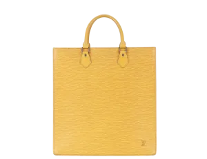LOUIS VUITTON VINTAGE SAC PLAT(MI0916) MUSTARD YELLOW EPI LEATHER GOLD HARDWARE NO DUST COVER