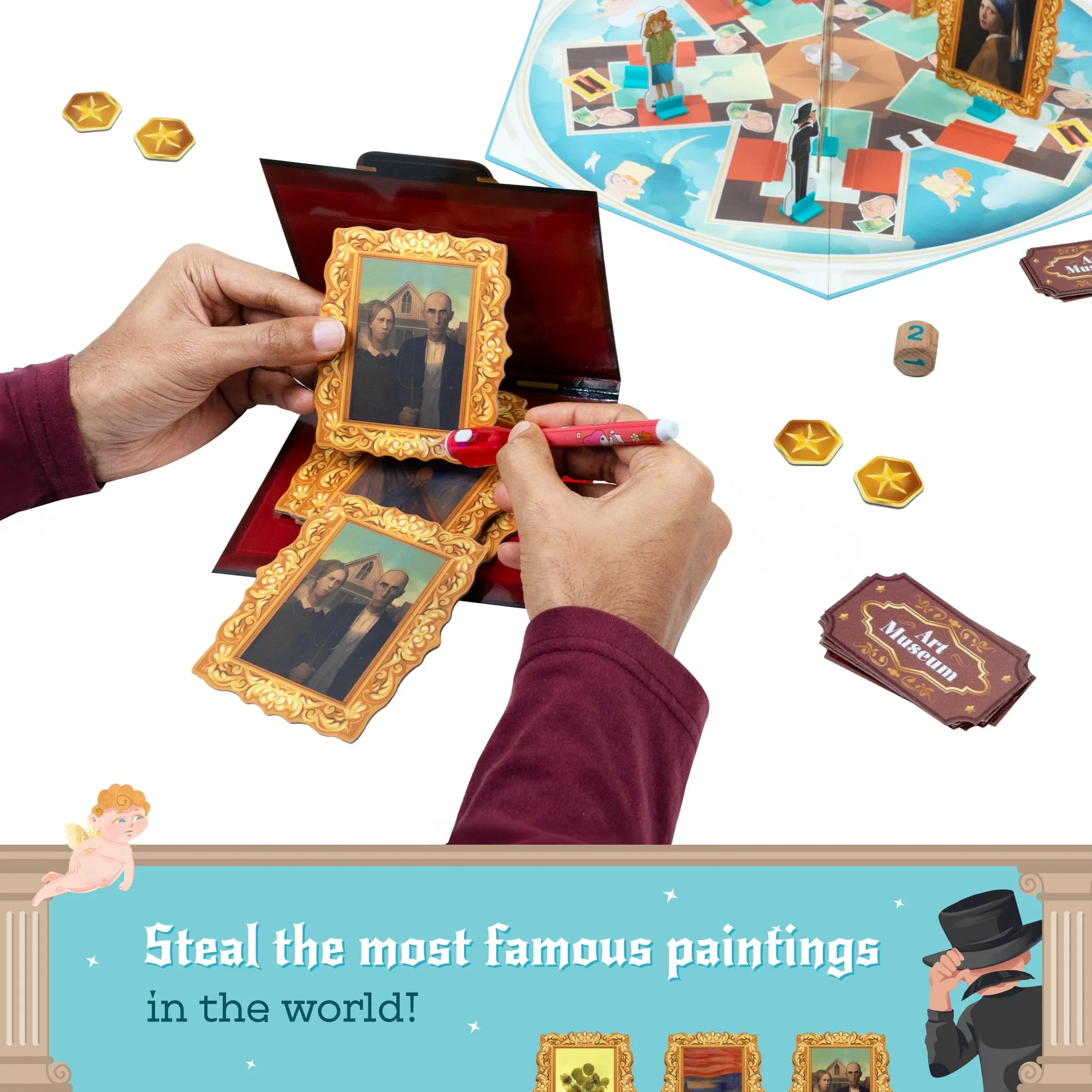 Love Dabble Frame the Fake! 2-4 Player Board Game For Ages 8 Years and Up