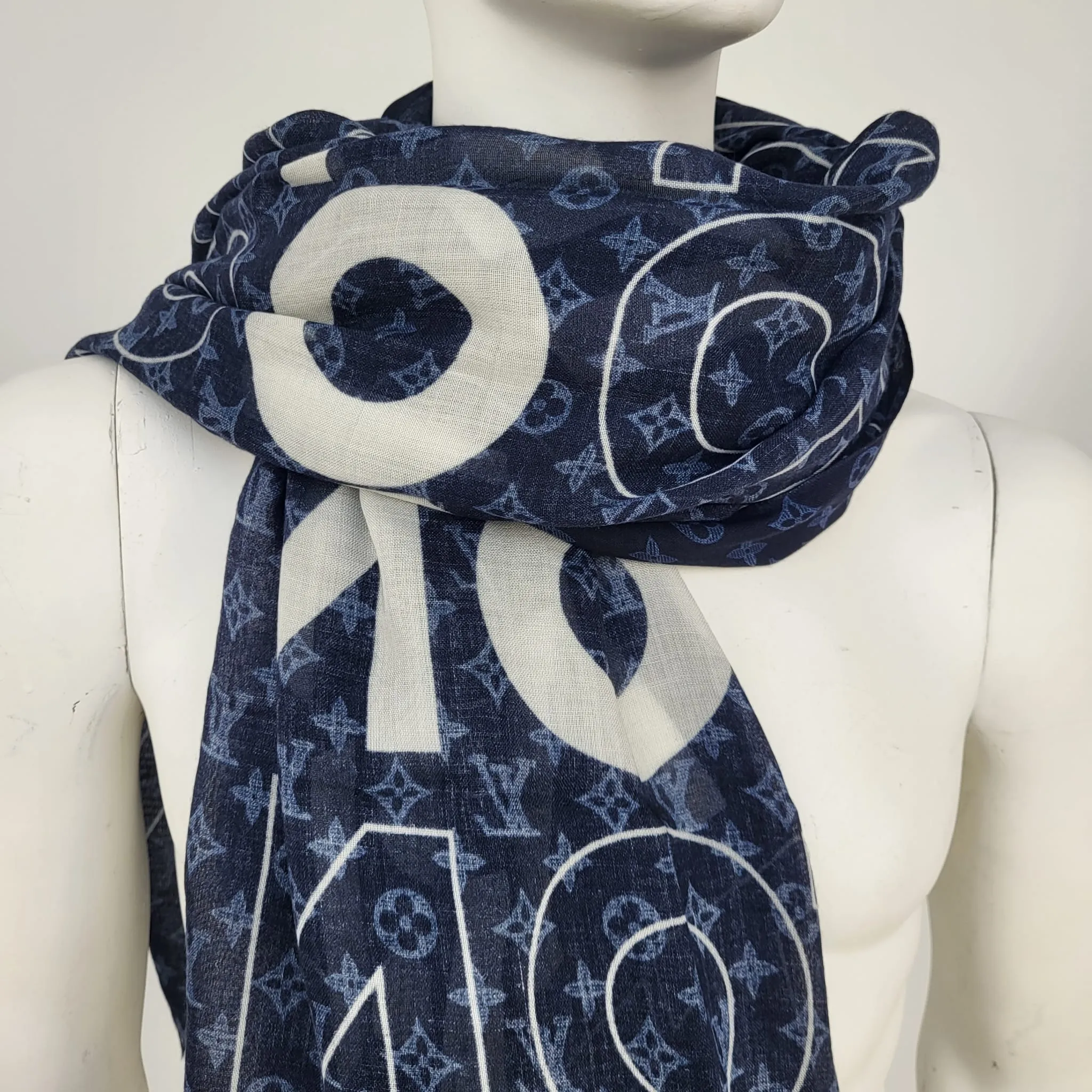 LV List Shawl Scarf