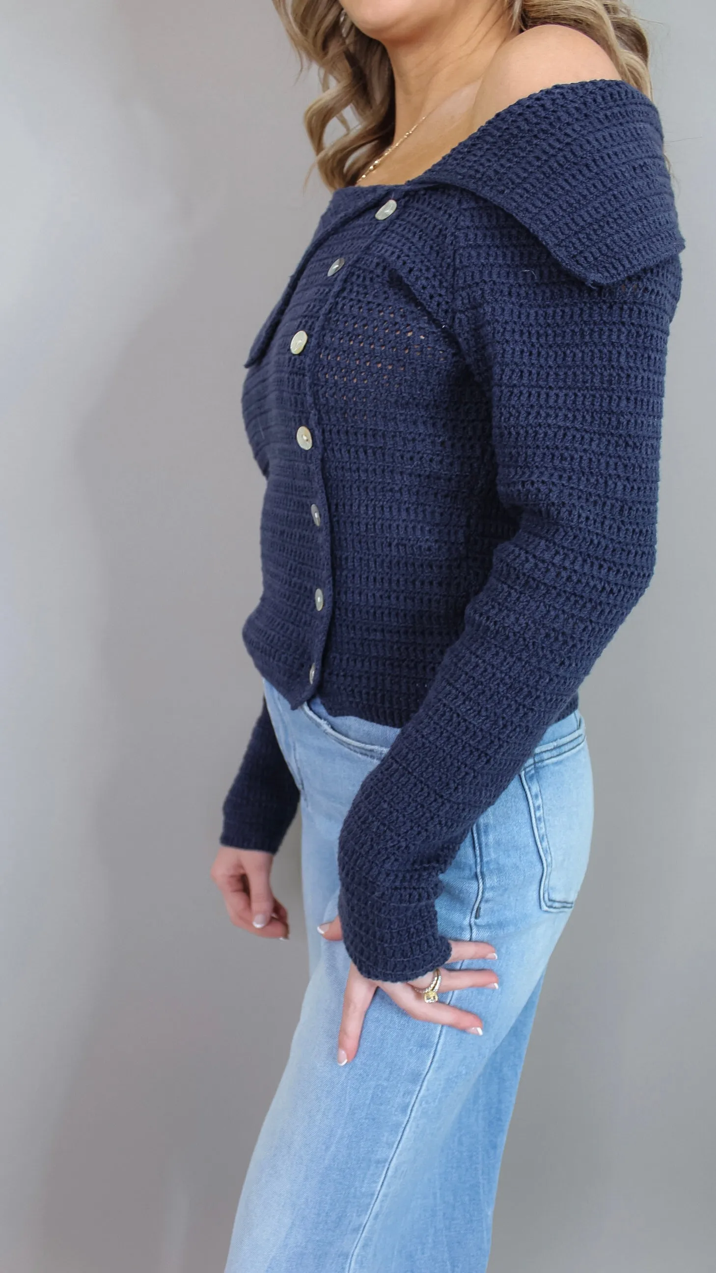 Lyndel Navy Sweater
