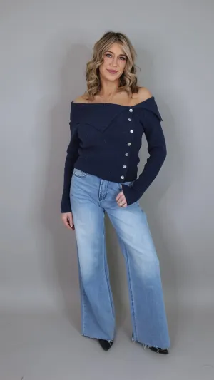 Lyndel Navy Sweater