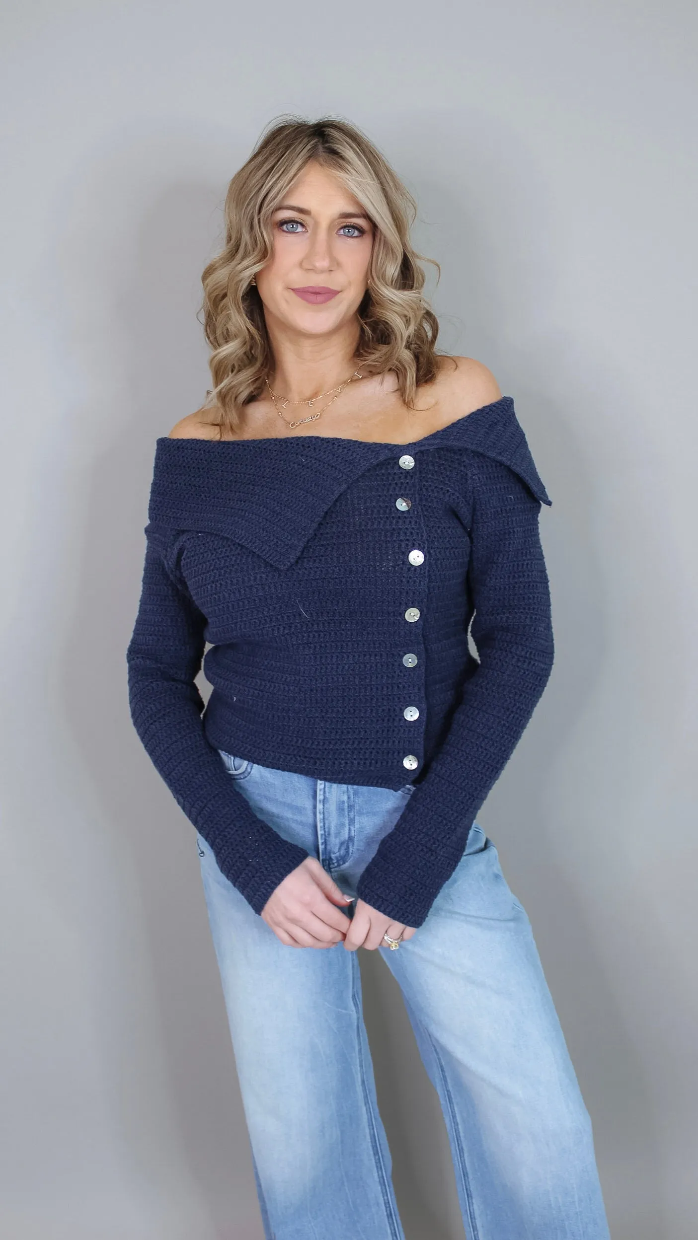 Lyndel Navy Sweater