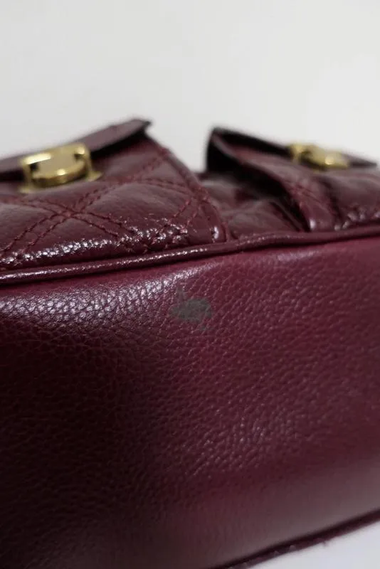 Marc Jacobs Quilted Leather Multipocket Chain Hobo Bordeaux Medium Shoulder Bag