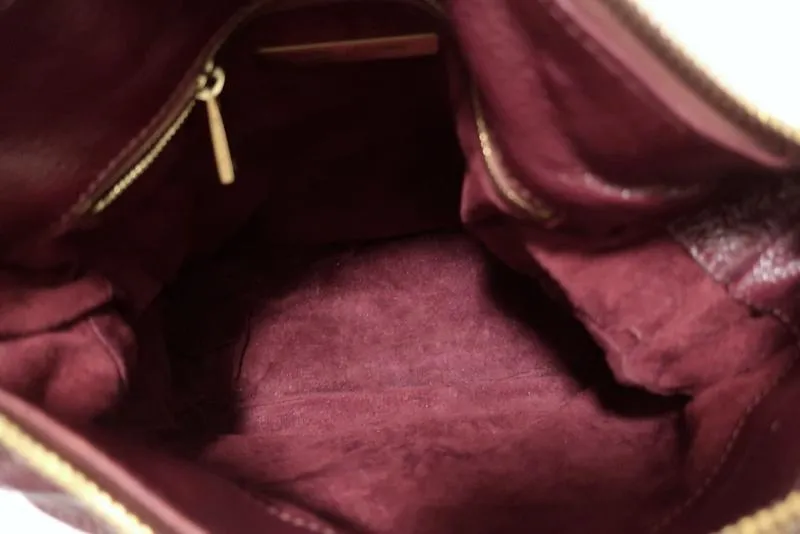 Marc Jacobs Quilted Leather Multipocket Chain Hobo Bordeaux Medium Shoulder Bag