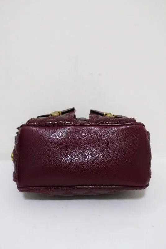 Marc Jacobs Quilted Leather Multipocket Chain Hobo Bordeaux Medium Shoulder Bag
