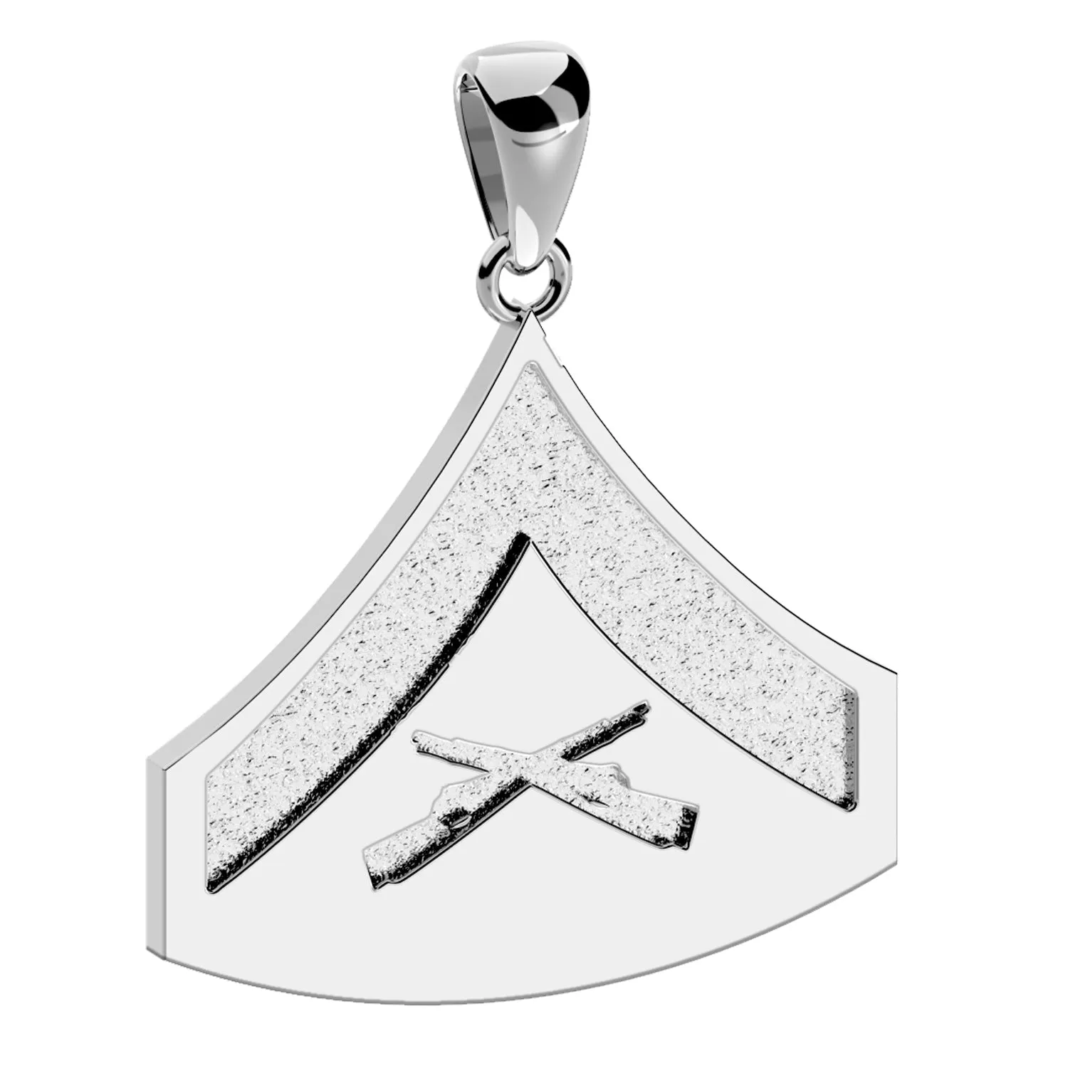 Men's 10k or 14k Yellow or White Gold Lance Corporal US Marine Corps Pendant