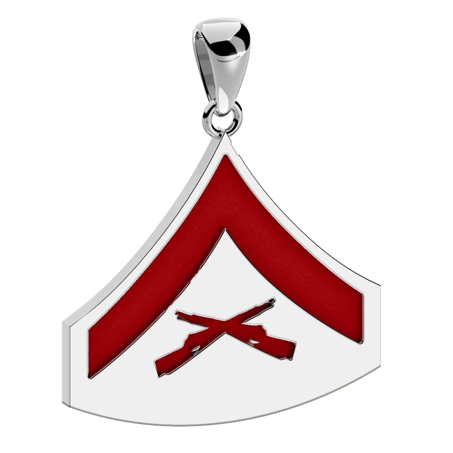 Men's 10k or 14k Yellow or White Gold Lance Corporal US Marine Corps Pendant