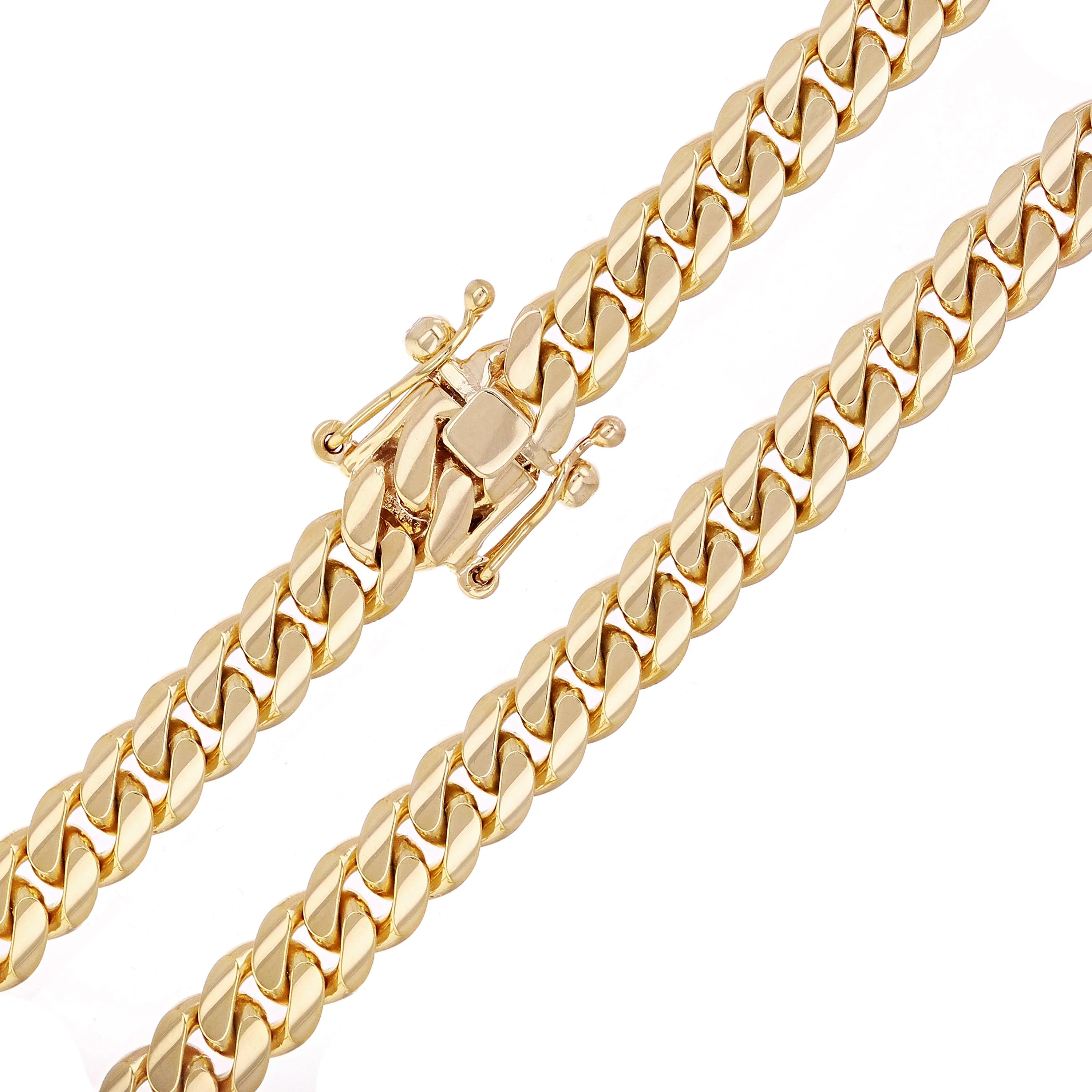 Men's 14k Yellow Gold Heavy Solid Miami Cuban Necklace 22" 8mm 111 grams