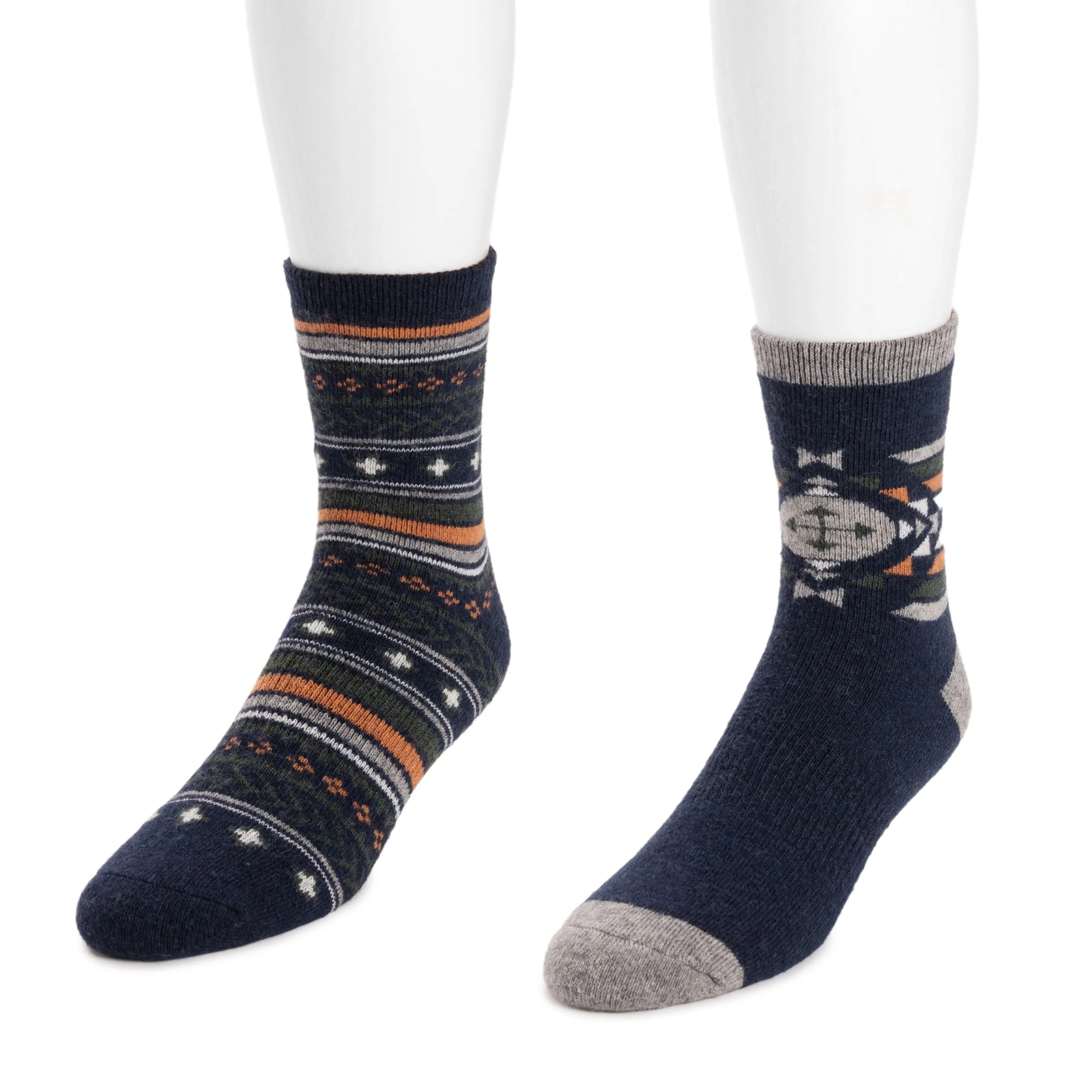 Men's 2 Pair Pack Wool Crew Socks