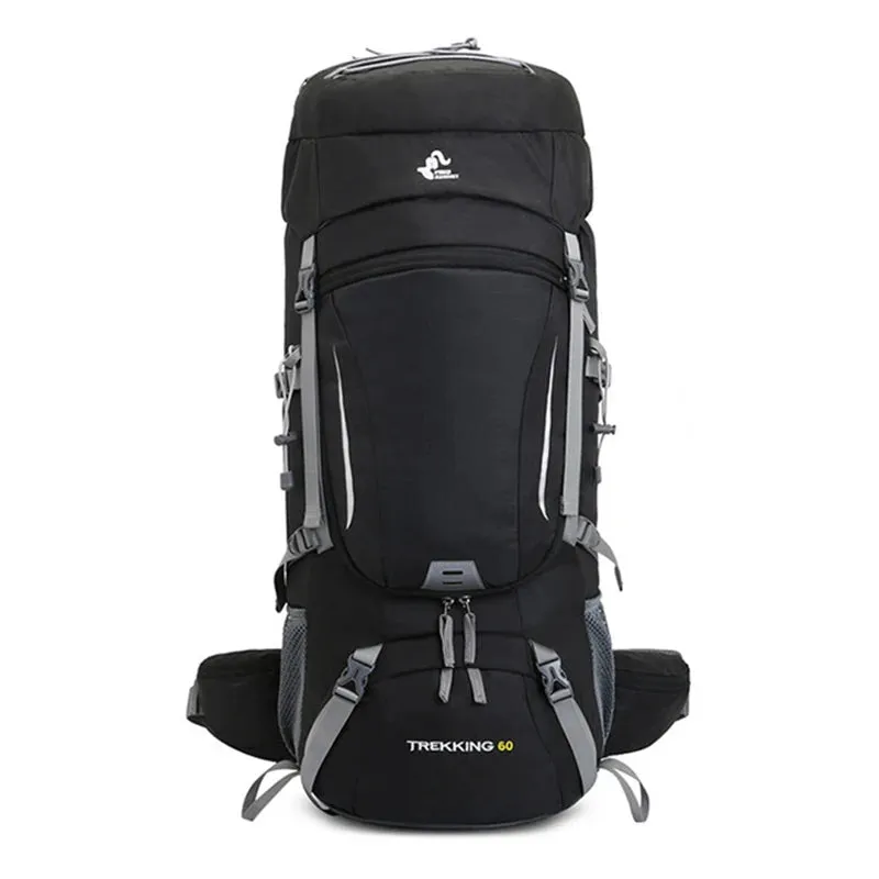 Men's 60L Large Hiking Mountaineering Backpack: Outdoor Sport Rucksack for Camping and Climbing