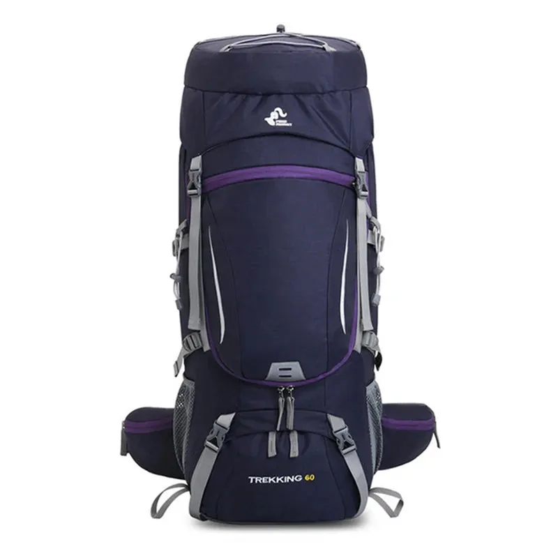 Men's 60L Large Hiking Mountaineering Backpack: Outdoor Sport Rucksack for Camping and Climbing