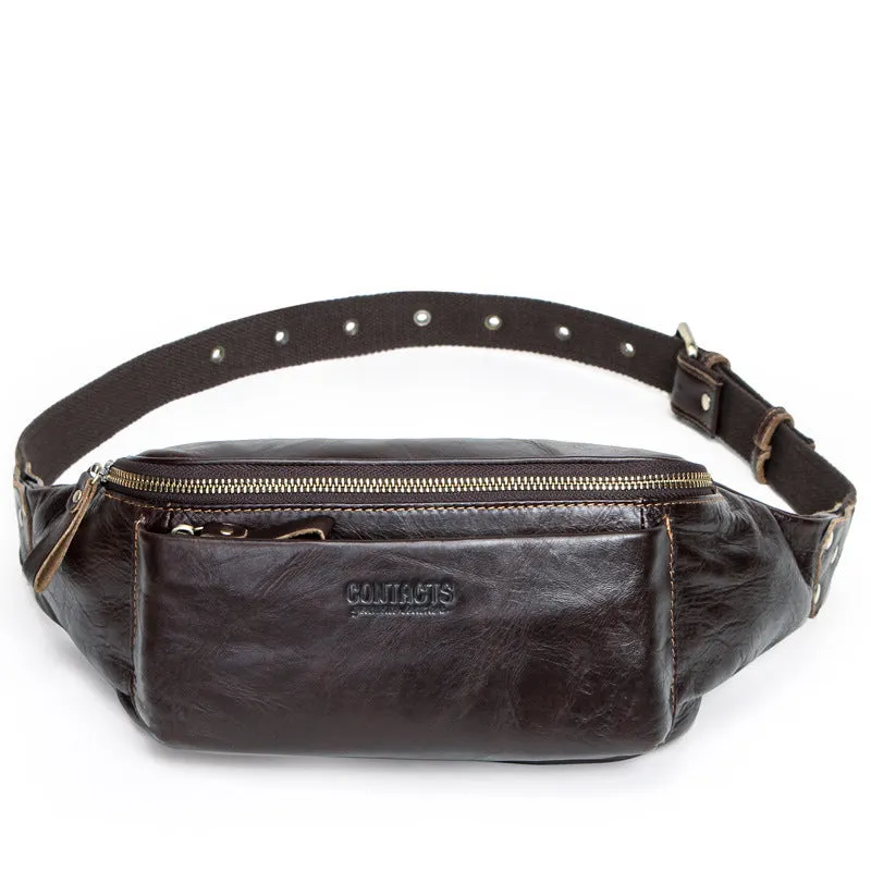 Men's Angel First Layer Cattlehide Leather Fashion Bags