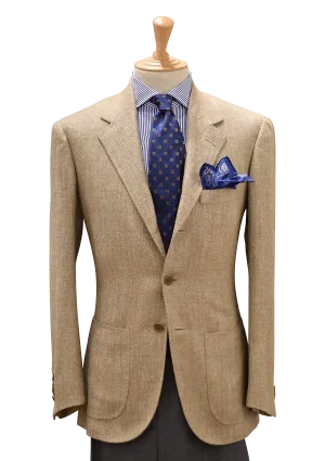 Men's Beige Single-breasted Jacket