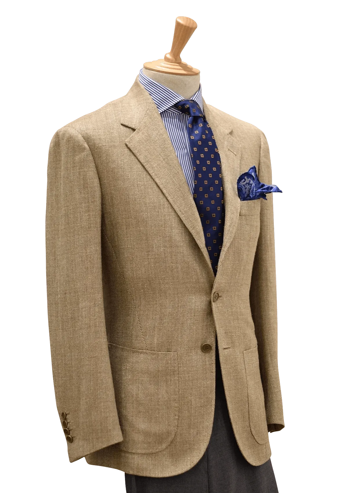 Men's Beige Single-breasted Jacket