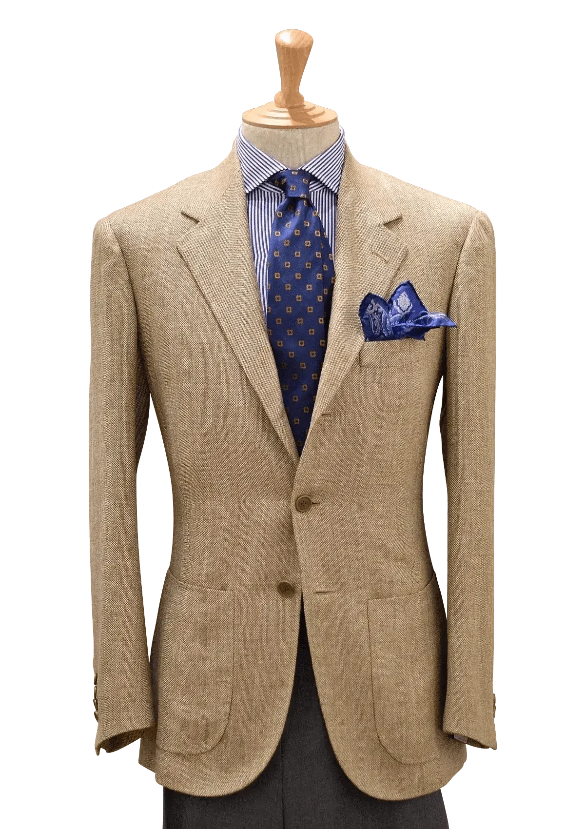 Men's Beige Single-breasted Jacket