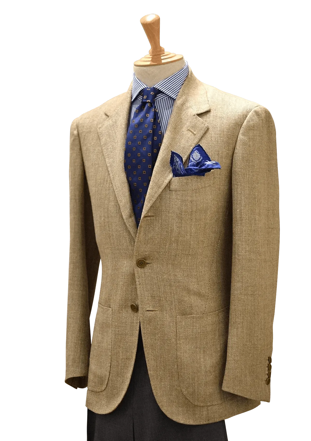Men's Beige Single-breasted Jacket