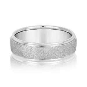 Men's Beveled Ring With Sandblasted Finish