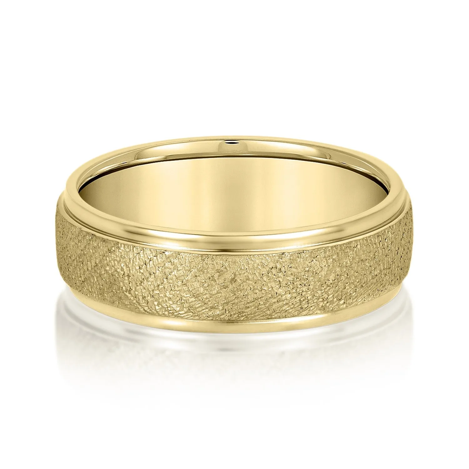 Men's Beveled Ring With Sandblasted Finish