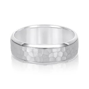 Men’s Bevered Comfort Fit Hammered Band