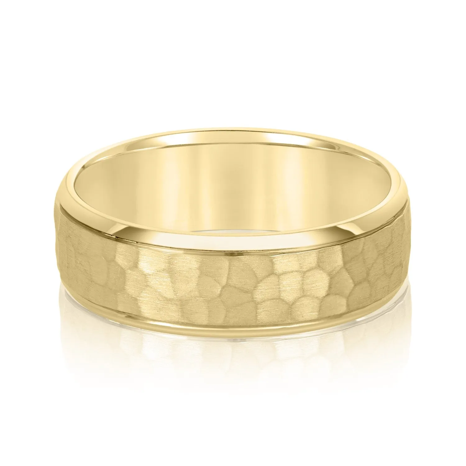 Men’s Bevered Comfort Fit Hammered Band