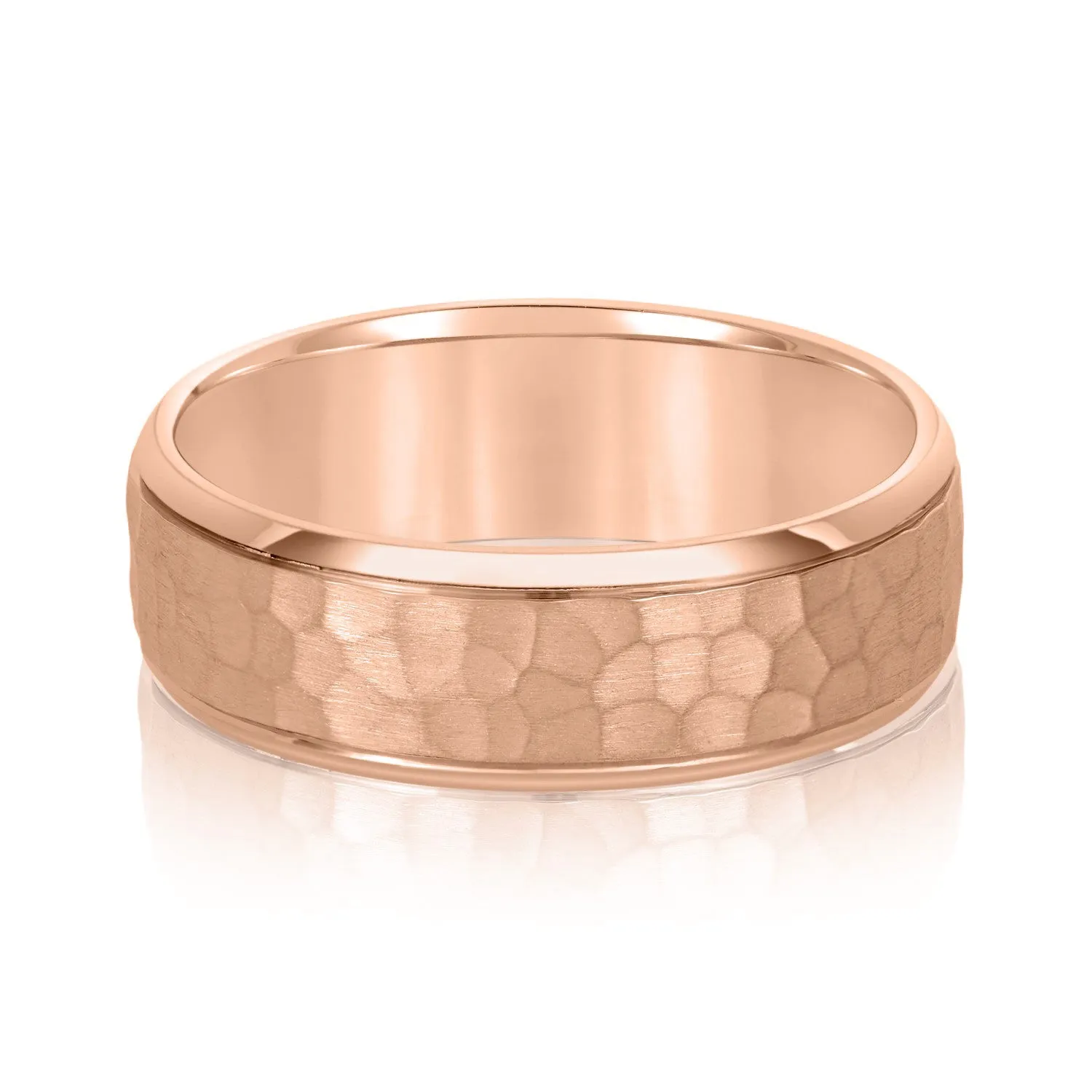 Men’s Bevered Comfort Fit Hammered Band