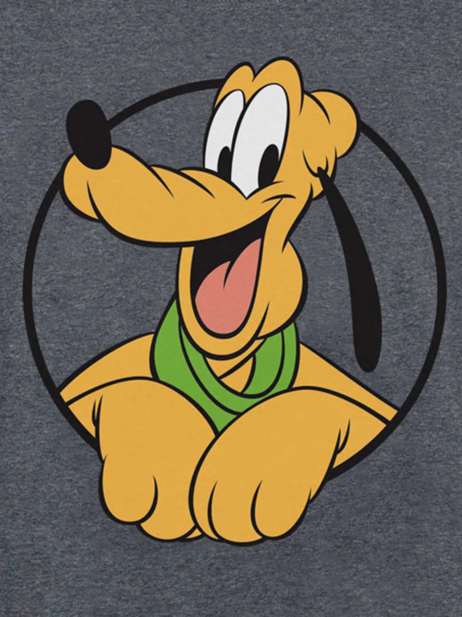 Men's Big & Tall Disney Pluto Short Sleeve T-Shirt Dog Gray
