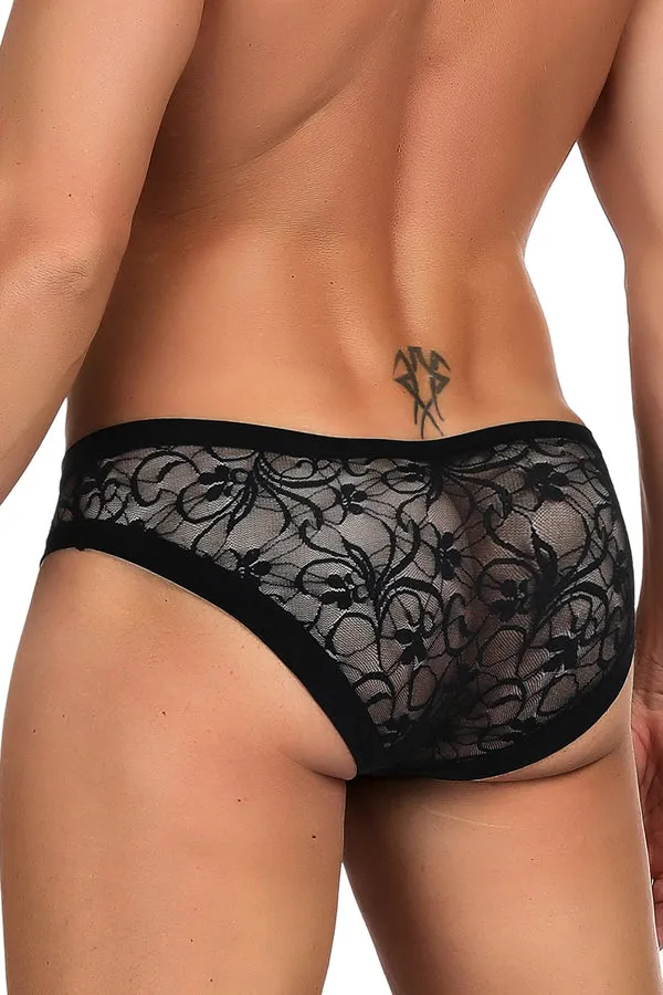 Men's Black Lace Bikini