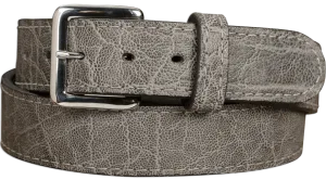 Men's Charcoal Gray Elephant Leather Belt