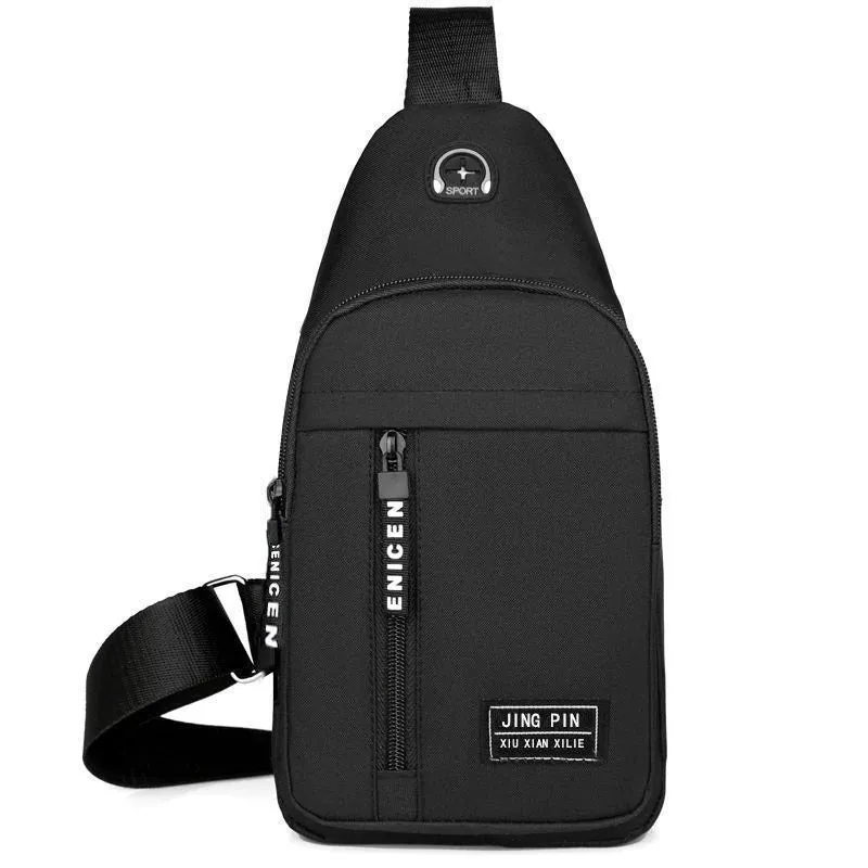 Men's Chest Bags Casual Waist Bags Small Short Trip Travel Carry Bags Men's Waterproof Shoulder Crossbody Bags Nylon Handbags