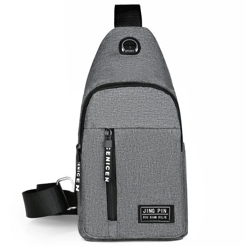 Men's Chest Bags Casual Waist Bags Small Short Trip Travel Carry Bags Men's Waterproof Shoulder Crossbody Bags Nylon Handbags
