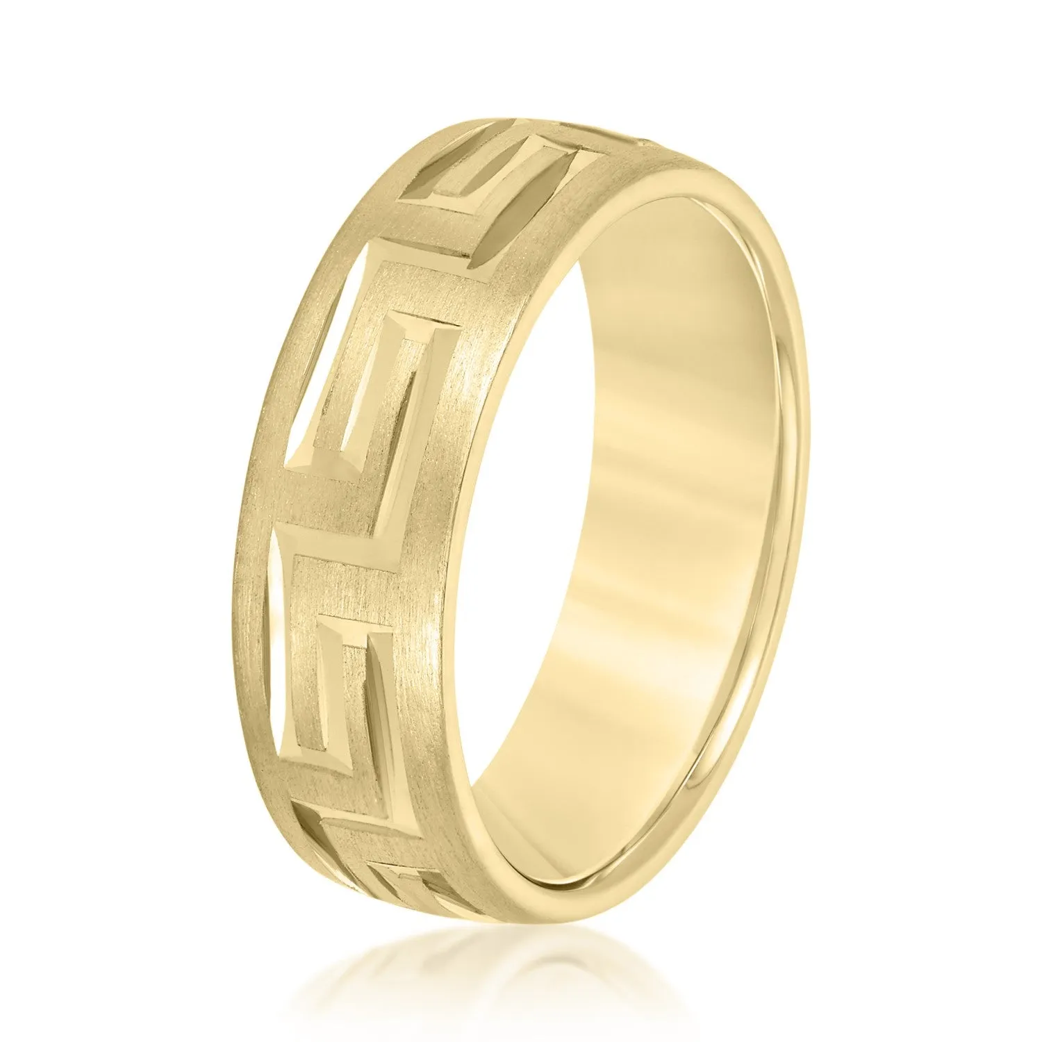Men's Classic Greek Key Matte Band