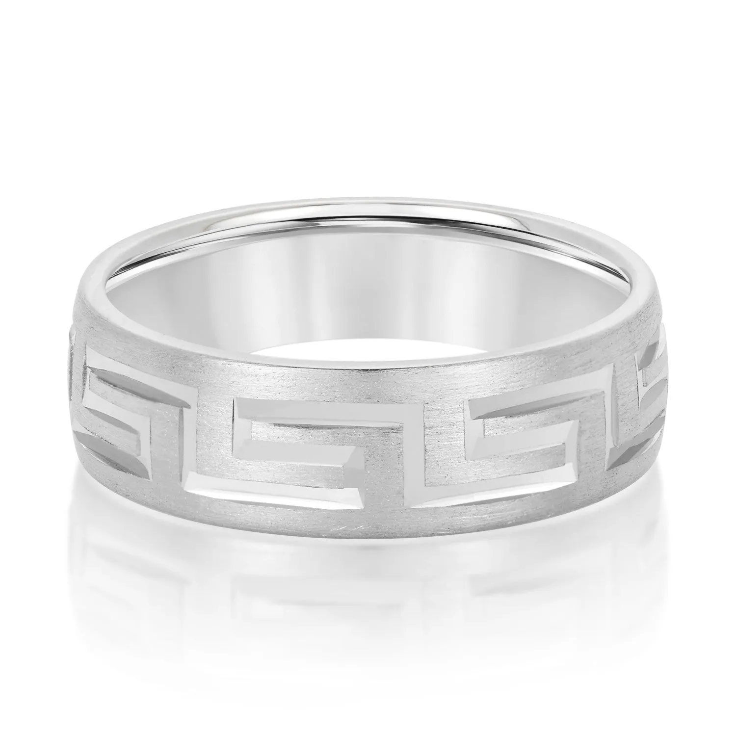 Men's Classic Greek Key Matte Band