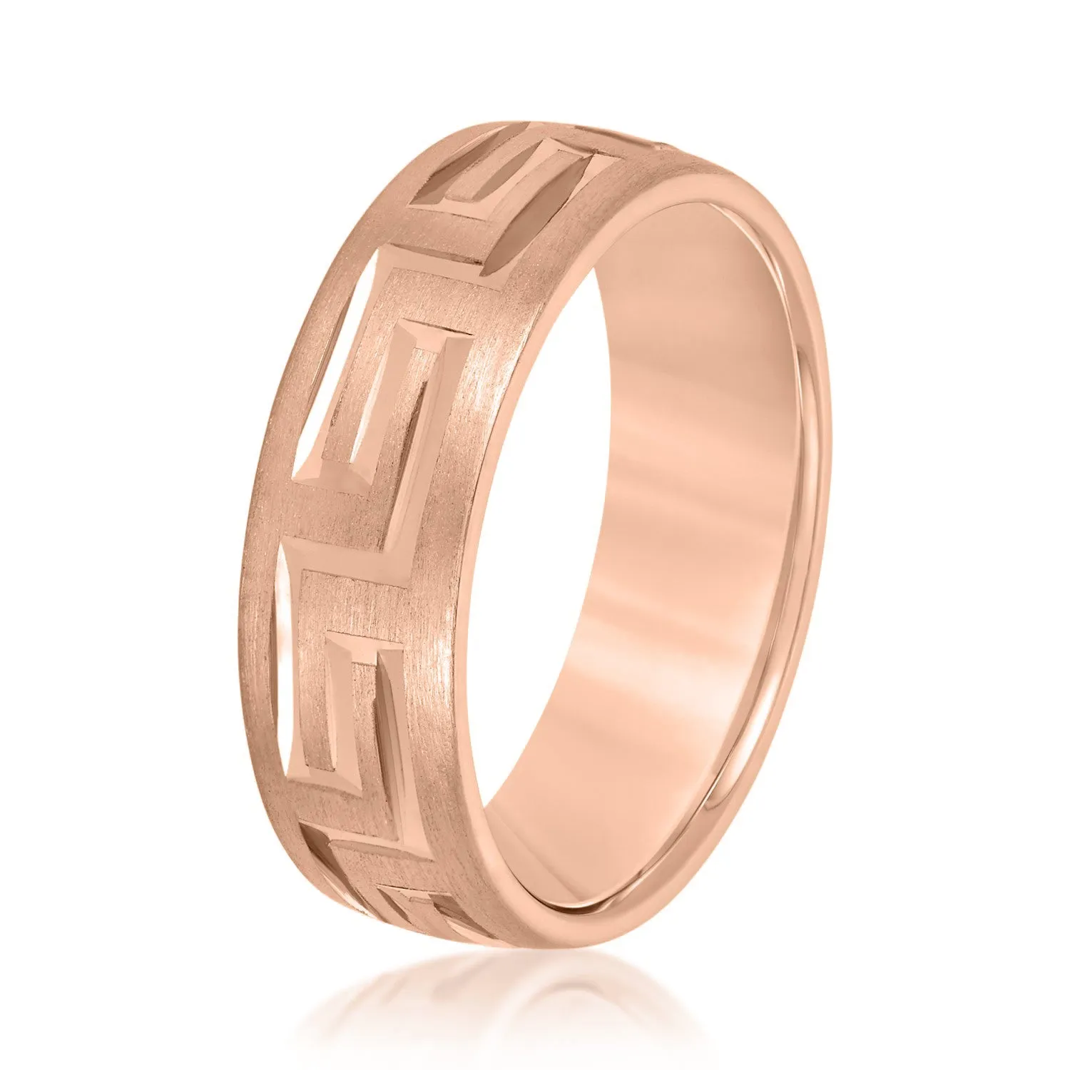 Men's Classic Greek Key Matte Band