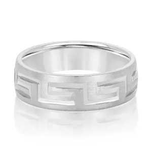 Men's Classic Greek Key Matte Band