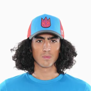 Men's Clean Logo Mesh Back Trucker Curved Visor In Dresden Blue