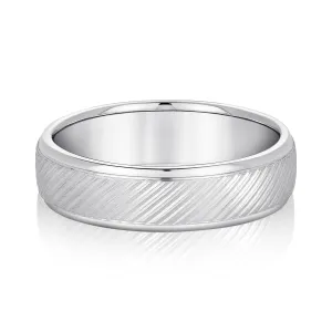 Men’s Diagonal Lines Pleasant Elegance Band
