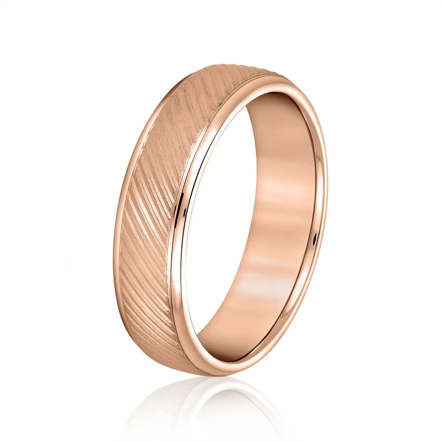 Men’s Diagonal Lines Pleasant Elegance Band