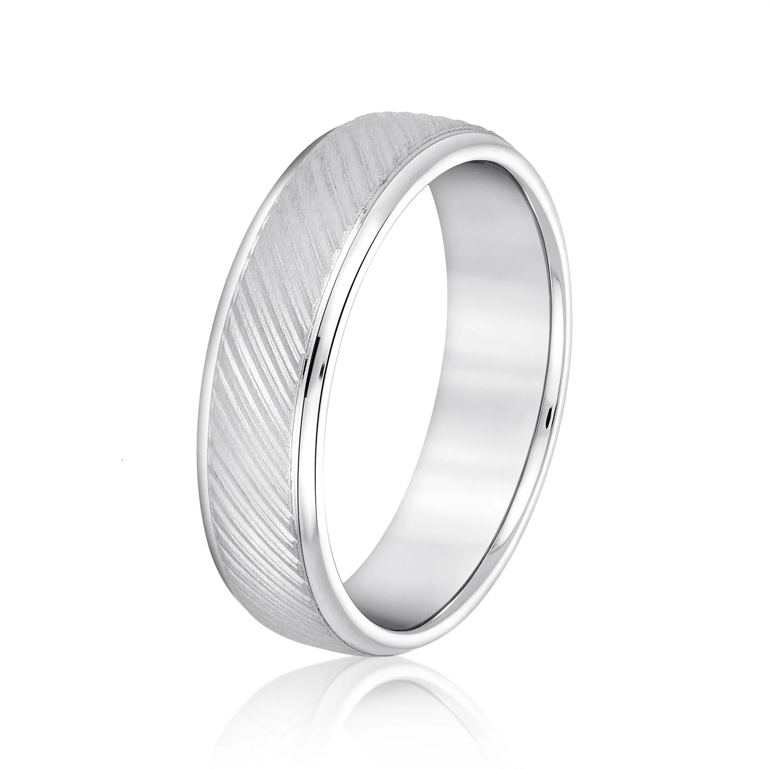 Men’s Diagonal Lines Pleasant Elegance Band