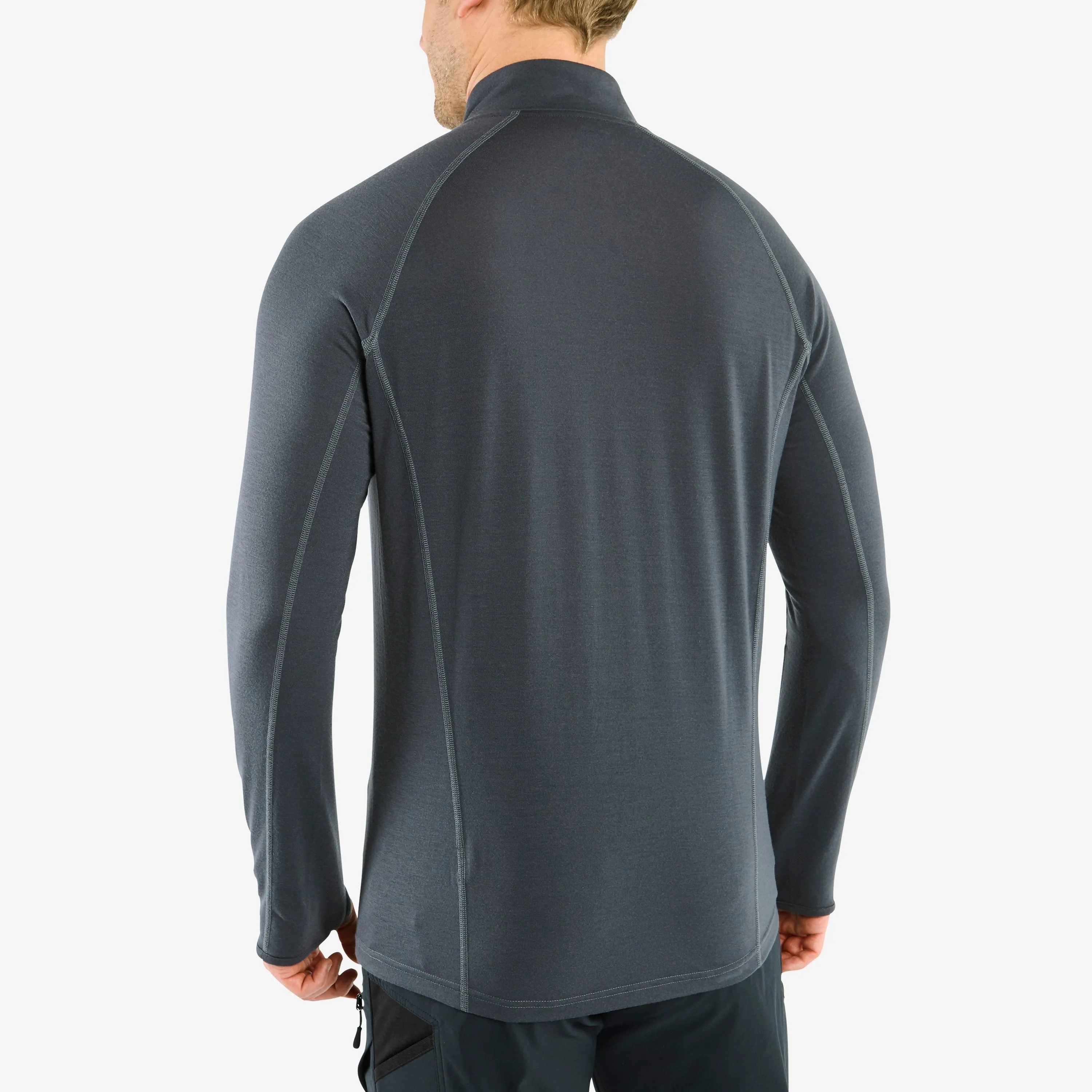 Men's Eden Gardening Zip-Neck Top - Charcoal