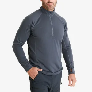 Men's Eden Gardening Zip-Neck Top - Charcoal