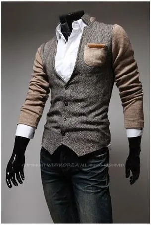 Men's Fashion Cardigan With High Collar